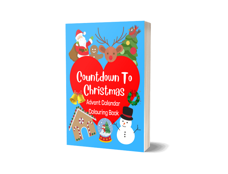 Countdown To Christmas Advent Calendar Colouring Book in Colour