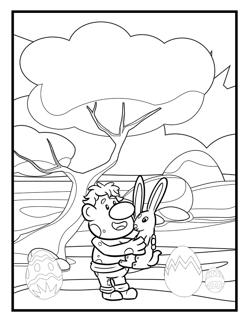 Trolls Easter Colouring Pages