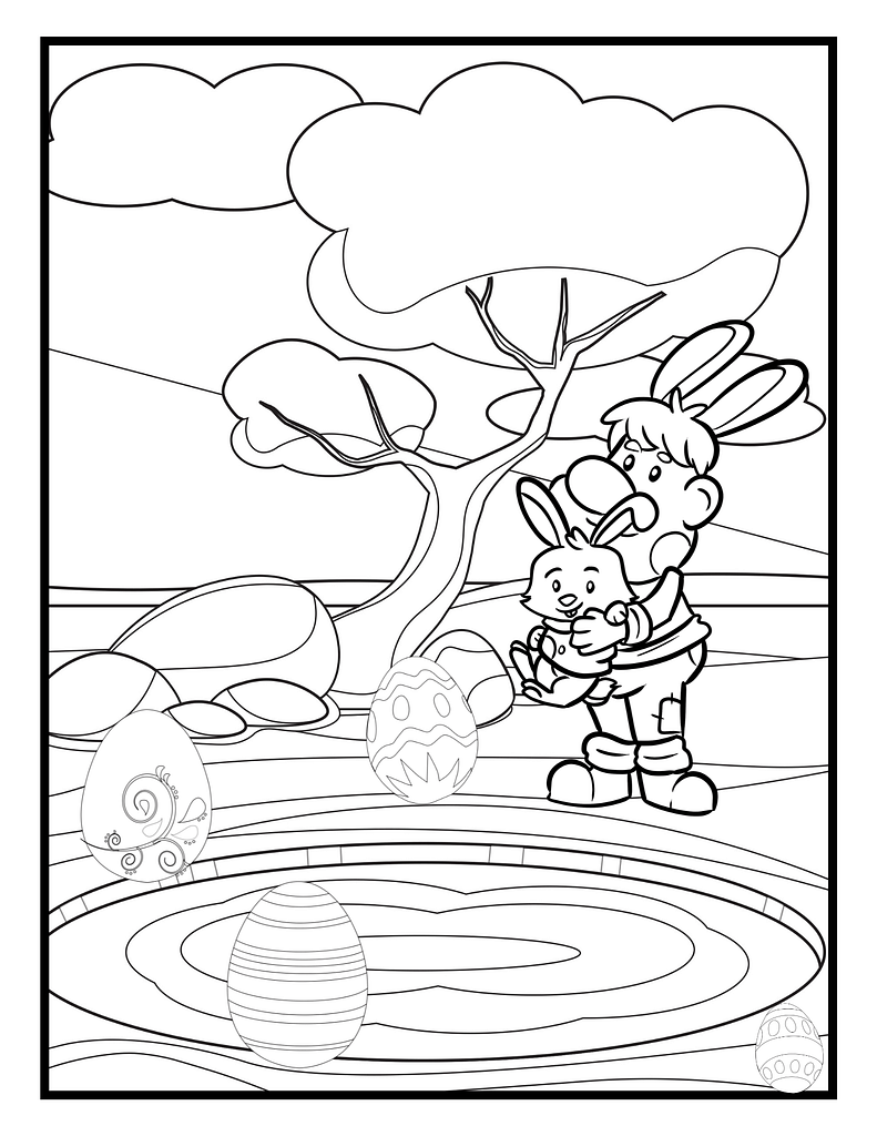 Trolls Easter Colouring Pages
